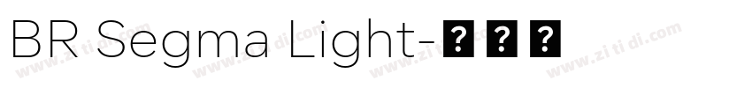 BR Segma Light字体转换
